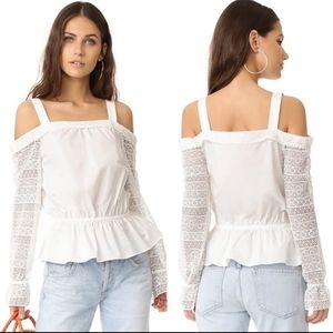 Ramy Brook Sylvie Lace Sleeve Blouse